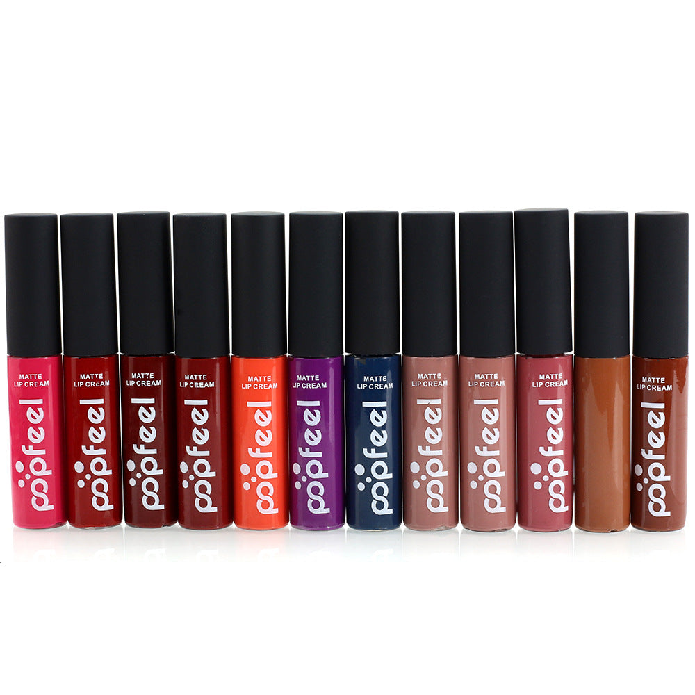 Wholesale Cosmetics Matte Liquid Lip Gloss Lip Gloss Nude Orange Lasting Lip Makeup