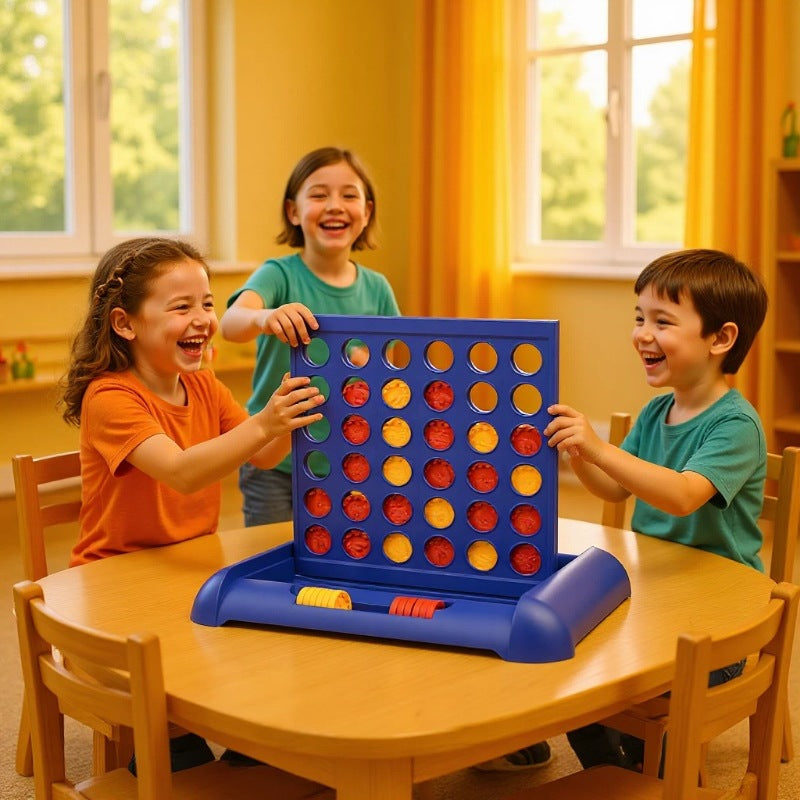 Parent-Child Educational Toys, Cross-Border Battle Games, Four-In-A-Row Chess, Four-In-A-Row Puzzle Board Games, Logical Thinking Interaction
