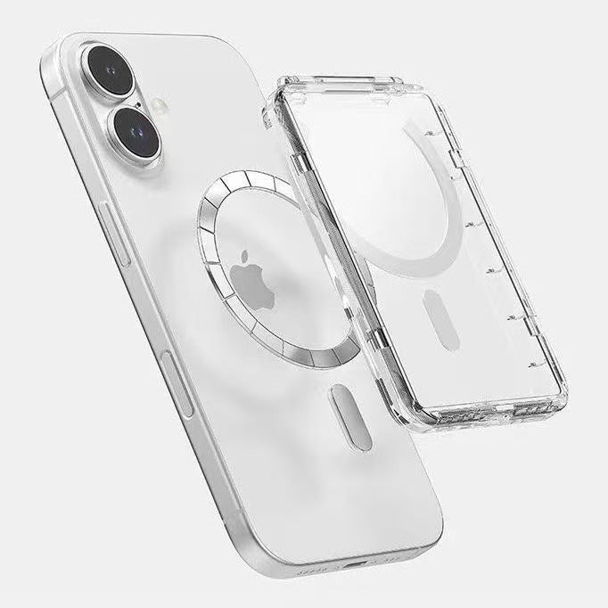New Open-Top Card Holder for Bus Cards and Bank Cards, Transparent Pc Magnetic Card Holder, Universal Magnetic Phone Holder