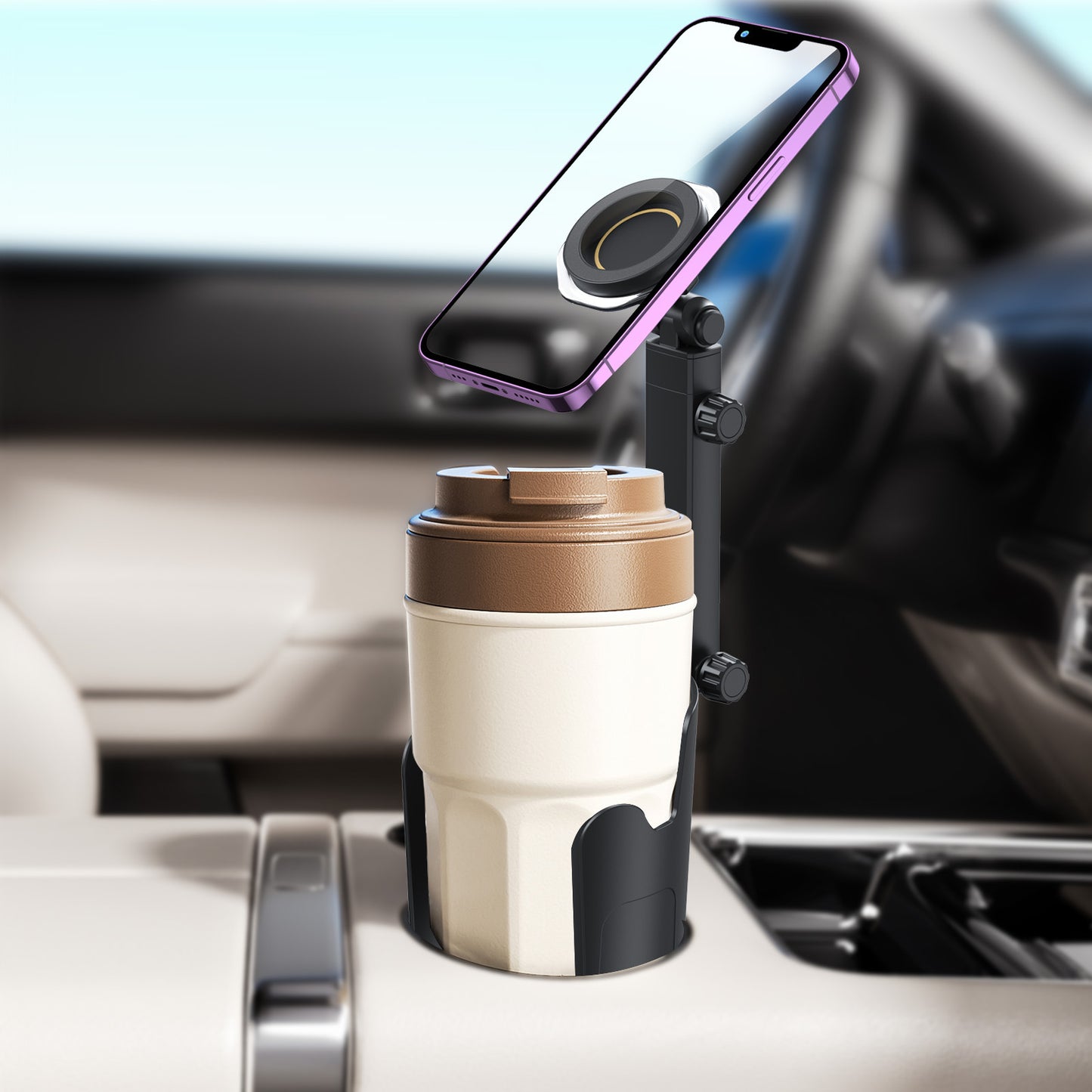 Car Water Cup Mobile Phone Navigation Holder Car Water Cup Holder Masafe Magnetic Mobile Phone Holder 360 Rotation Telescopic