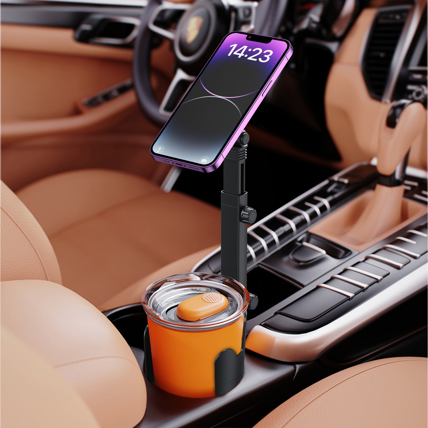 Car Water Cup Mobile Phone Navigation Holder Car Water Cup Holder Masafe Magnetic Mobile Phone Holder 360 Rotation Telescopic