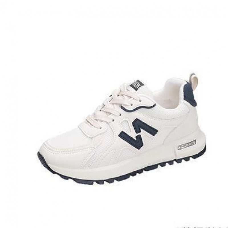 Factory Women's Shoes Thick-Soled White Shoes Women's Season New Breathable Casual Thick-Soled Dad Shoes Fashionable Women's Casual Shoes