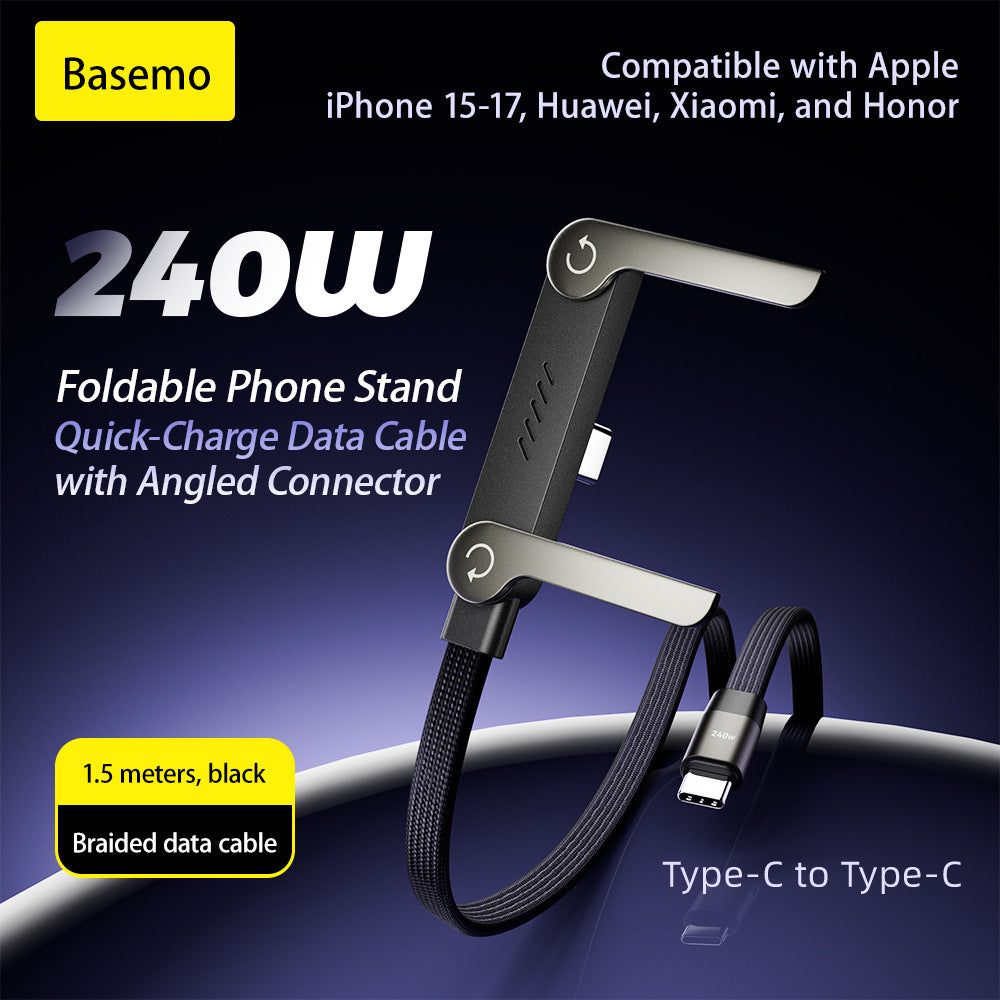 [Amazon Bestseller] Beimo 240W Super Fast Charging Stand Data Cable Compatible with iPhone 17 and Android Tablets