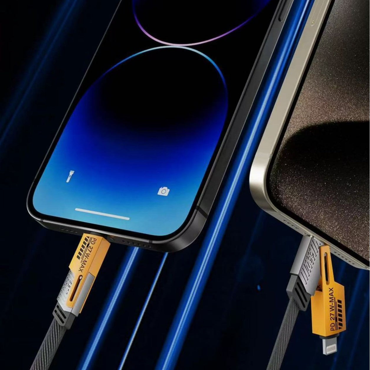 Suitable for Apple, Android, Mi, Huawei Four-In-One Fast Charging Mobile Phone Type-C Data Cable, Knife King Charging Cable