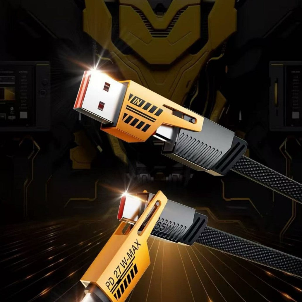 Suitable for Apple, Android, Mi, Huawei Four-In-One Fast Charging Mobile Phone Type-C Data Cable, Knife King Charging Cable