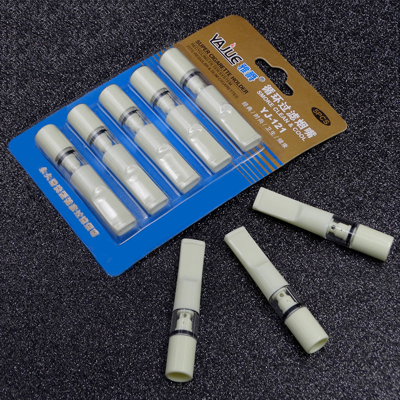 Yajue Yj-121 Circulating Cleaning Filter Cigarette Holder Thick and Thin Dual-Use Cigarette Holder Factory Direct Sale