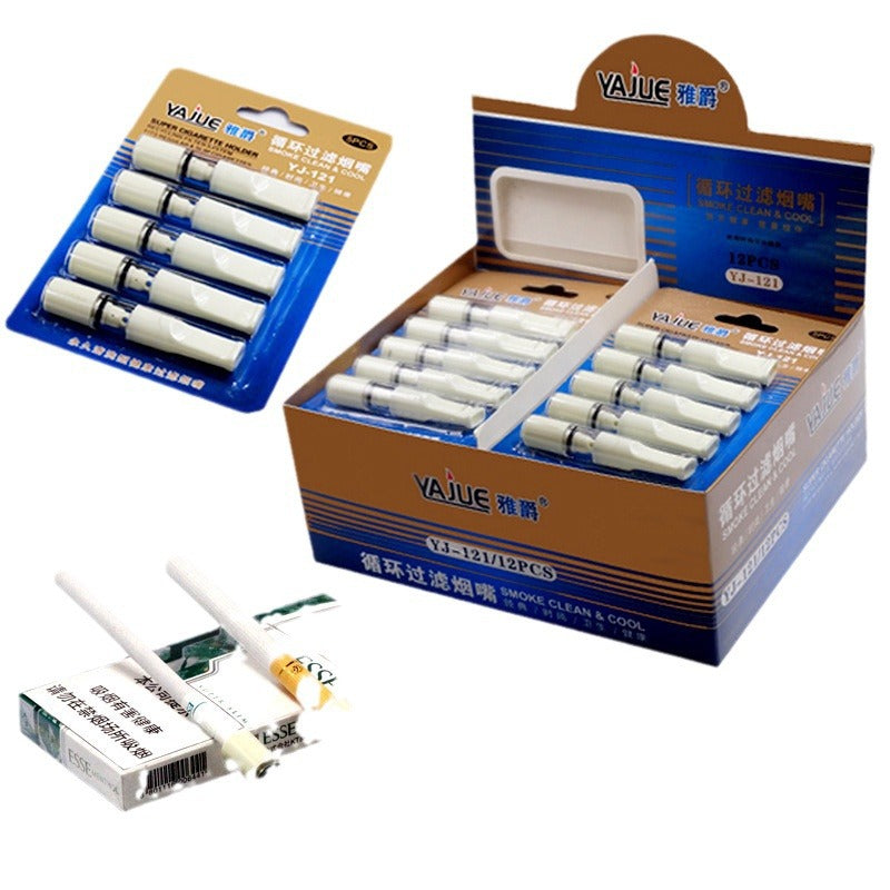 Yajue Yj-121 Circulating Cleaning Filter Cigarette Holder Thick and Thin Dual-Use Cigarette Holder Factory Direct Sale