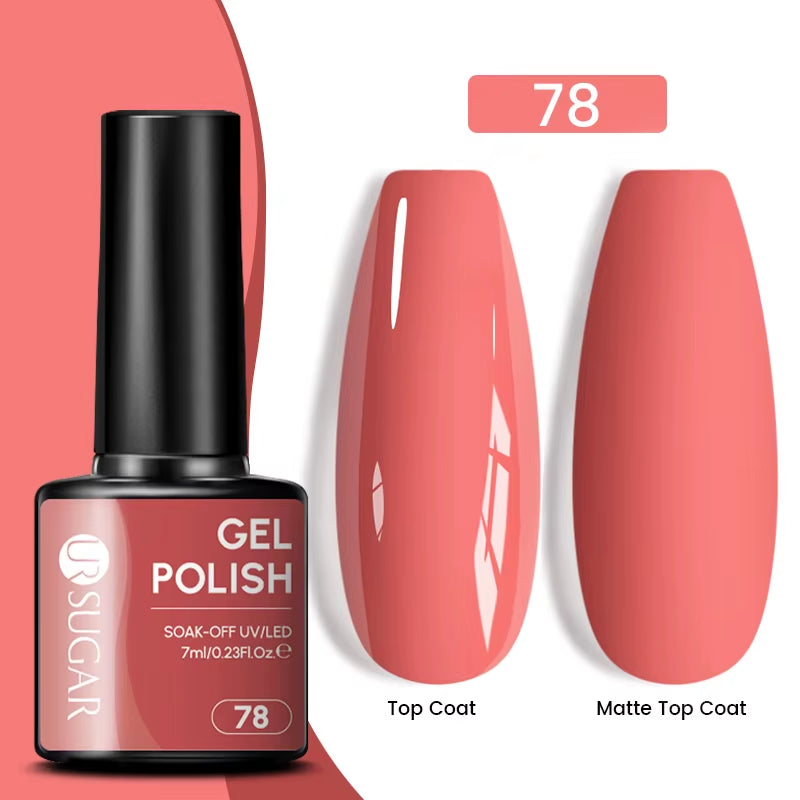 7Ml Champagne Gold Sequins Gel Nail Polish Bright Sparkling Glitter French Semi Permanent Nail Painting UV Gel