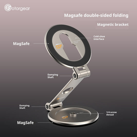 Professional Photography Cold Shoe-Port Accessories Mobile Phone Double Magnetic Bracket