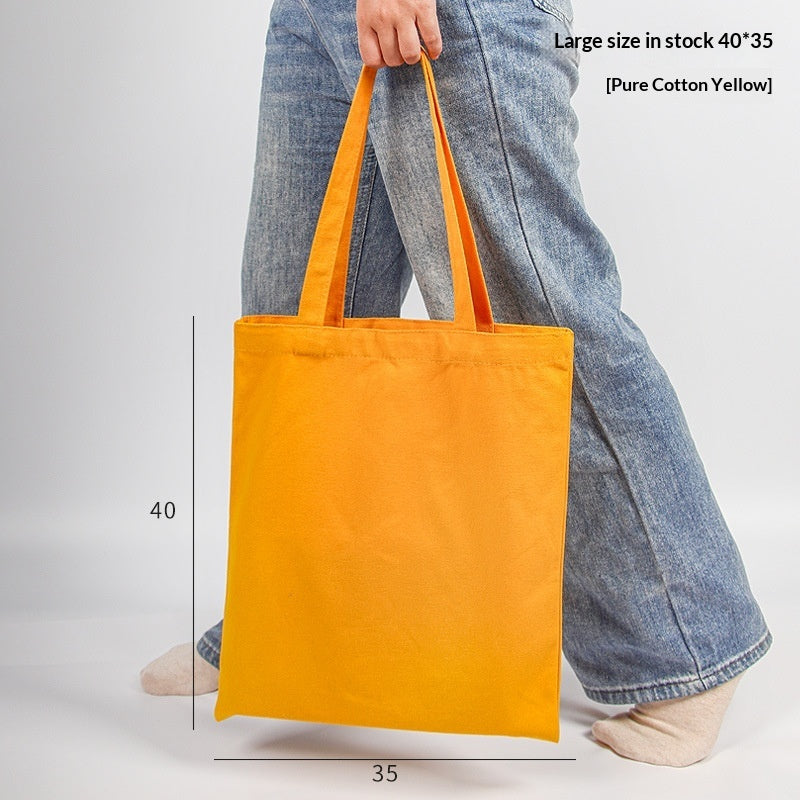 Pure Cotton Colored Portable Canvas Bag