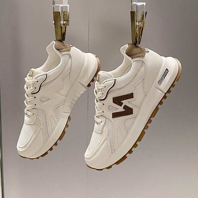 Factory Women's Shoes Thick-Soled White Shoes Women's Season New Breathable Casual Thick-Soled Dad Shoes Fashionable Women's Casual Shoes