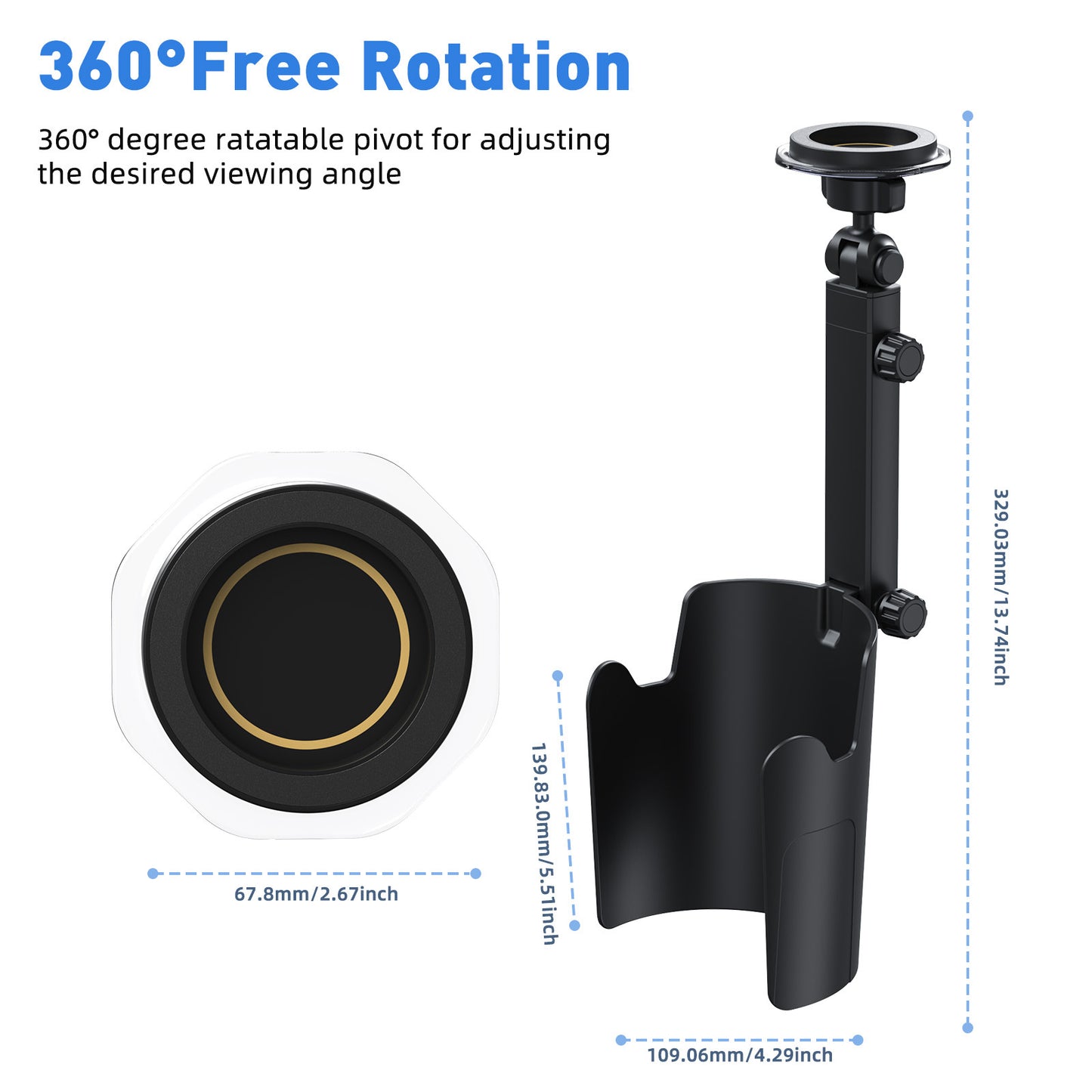Car Water Cup Mobile Phone Navigation Holder Car Water Cup Holder Masafe Magnetic Mobile Phone Holder 360 Rotation Telescopic