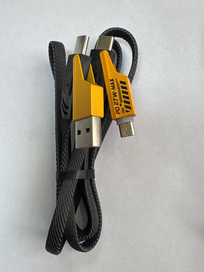 Suitable for Apple, Android, Mi, Huawei Four-In-One Fast Charging Mobile Phone Type-C Data Cable, Knife King Charging Cable