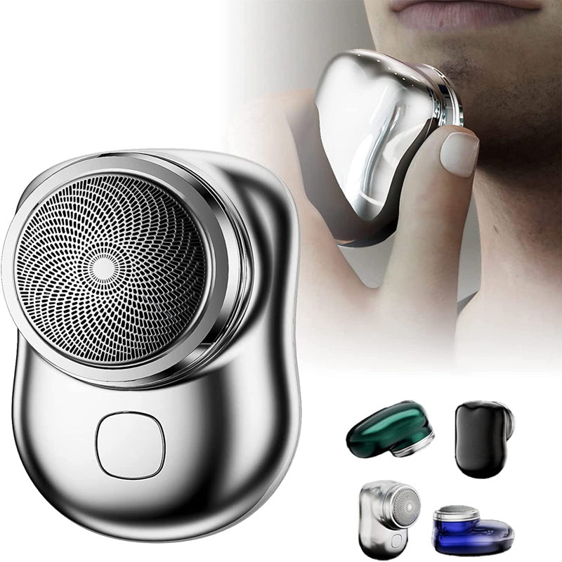 ماكينة حلاقة صغيرة محمولة بدون أسلاك للوجه قابلة لإعادة الشحن بمنفذ USB ماكينة حلاقة كهربائية للاستخدام الرطب والجاف بدون ألم صغيرة الحجم للحلاقة للرجال