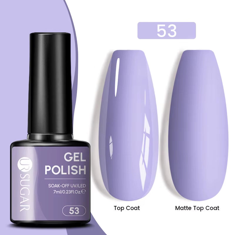 7Ml Champagne Gold Sequins Gel Nail Polish Bright Sparkling Glitter French Semi Permanent Nail Painting UV Gel