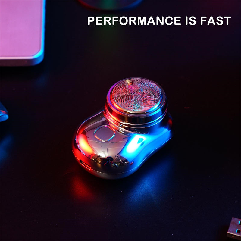ماكينة حلاقة صغيرة محمولة بدون أسلاك للوجه قابلة لإعادة الشحن بمنفذ USB ماكينة حلاقة كهربائية للاستخدام الرطب والجاف بدون ألم صغيرة الحجم للحلاقة للرجال