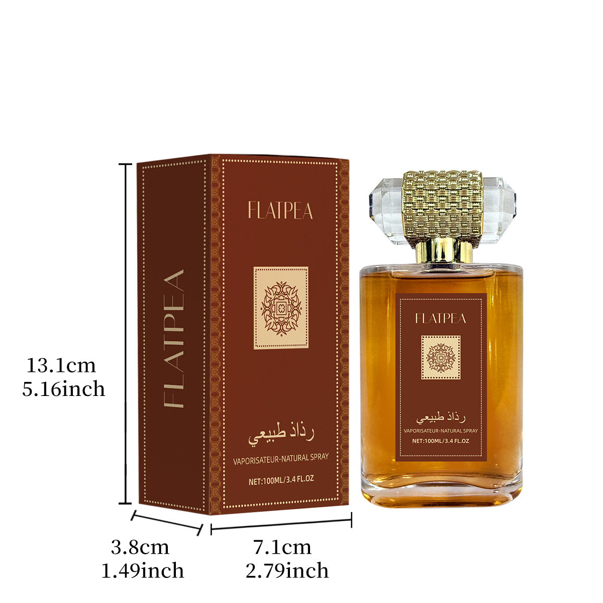 Arabian Sandalwood Men's Perfume Spray Middle East Alcohol-free Perfume Lasting 100ml