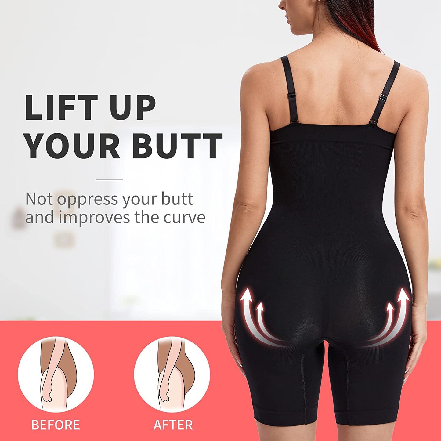 Women's Breasts Support Push Up Corset One-piece Girdle Detachable Shoulder Strap Tight Corset